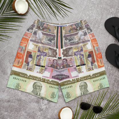 Haitian gourde Athletic Long Shorts